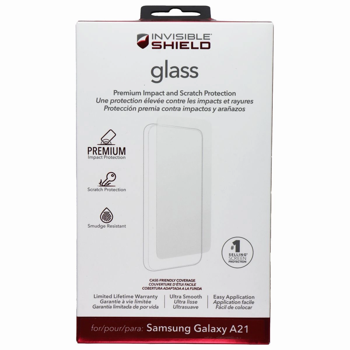 Ultra Clear Vision ZAGG Invisible Shield Glass Screen Protector for Samsung Galaxy A21