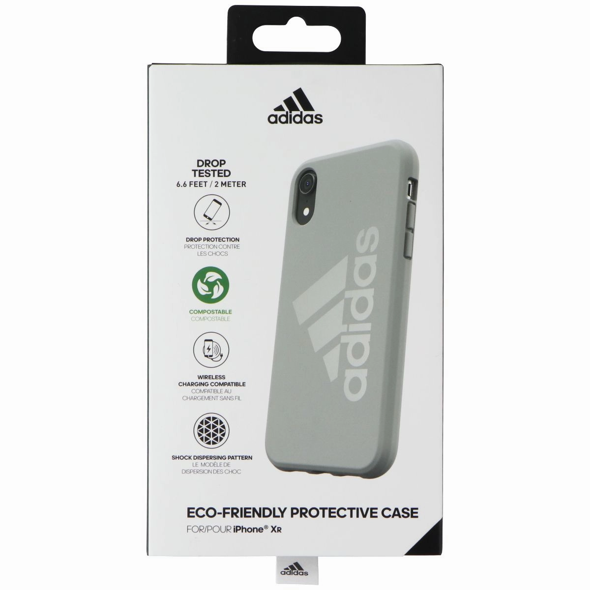 Matte Finish The Adidas Eco-Friendly Protective Case for Apple iPhone XR - Gray
