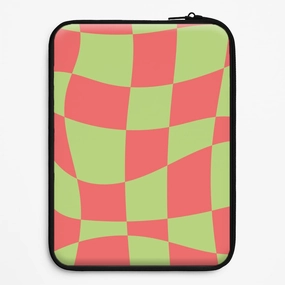 daily accessory Abstract Red And Green Christmas Pattern Laptop Sleeve