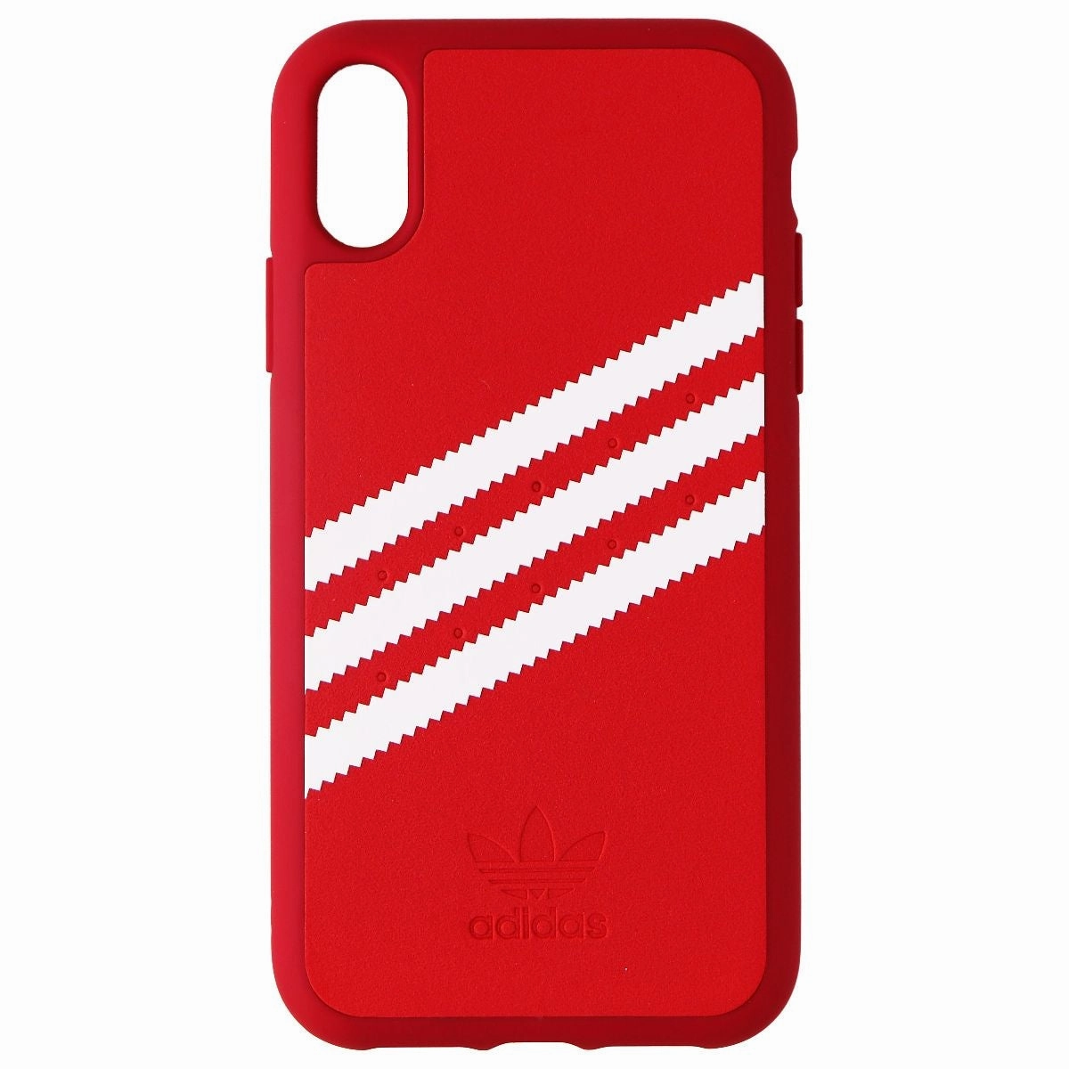 Adidas 3-Strips Snap Case for Apple iPhone XR Smartphones - Red/White Stripe Soft Finish Soft Protection
