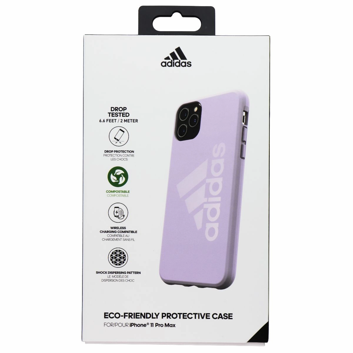 Sport Inspired Sleek Texture Adidas Eco-Friendly Protective Case for Apple iPhone 11 Pro Max - Purple