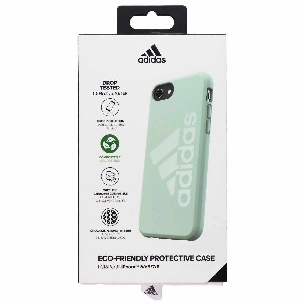 Adidas Eco-Friendly Protective Case for Apple iPhone 8/7/6s/6 - Green Color Finish Trendy Look