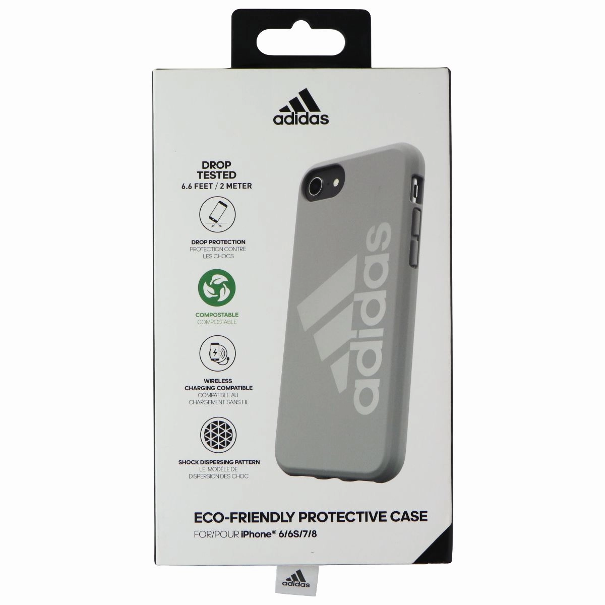 Adidas Eco-Friendly Protective Case for Apple iPhone 8/7/6s - Gray Protective Structure Ultra Slim
