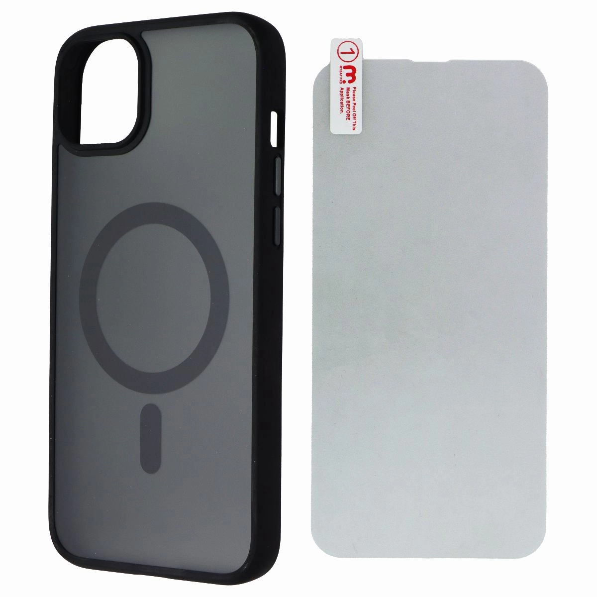 Smooth Look Texture Non slip grip Mybat Pro Frosted Skin Feeling Case for MagSafe for Apple iPhone 14 Plus - Black