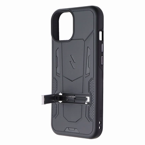 Flexible Touch Water Resistant Zizo Transform Series Kickstand Case for Apple iPhone 15 Smartphones - Black