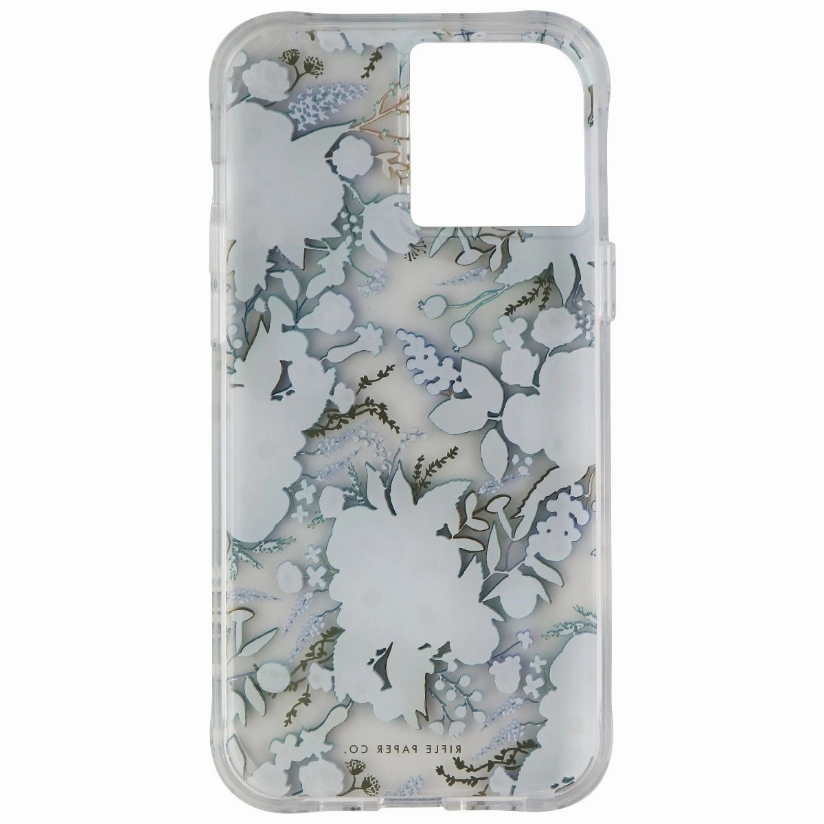 Rifle Paper Co. Protective Case for Apple iPhone 12 Pro Max - Garden Party Blue Stylish frame Polished Texture Design