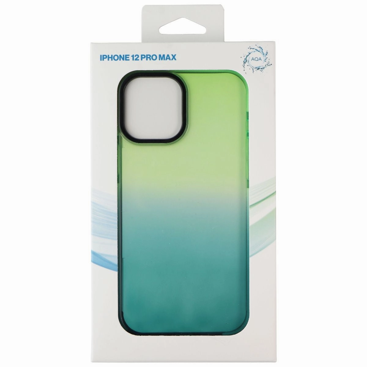 Luxury Surface Layer Luxury Shine AQA Slim Hardshell Case for Apple iPhone 12 Pro Max - Green/Blue Fade