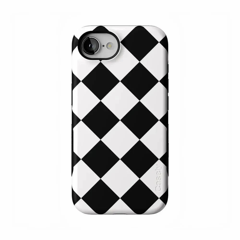 Black Checkerboard | High Contrast Design Case Durable Build Quality Gradient Design