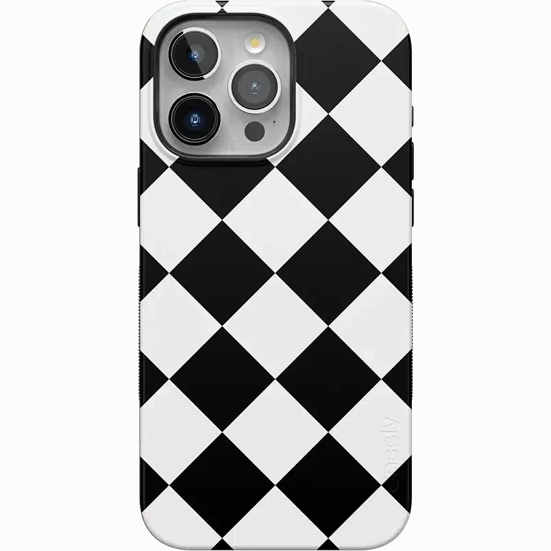 Black Checkerboard | High Contrast Design Case Unique Texture