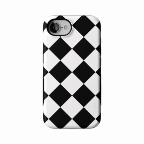 Black Checkerboard | High Contrast Design Case Durable Build Quality Gradient Design
