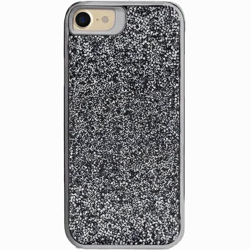 All That Glitter | Charcoal Silver Crystal Case Flexible Detail Enhanced Comfort
