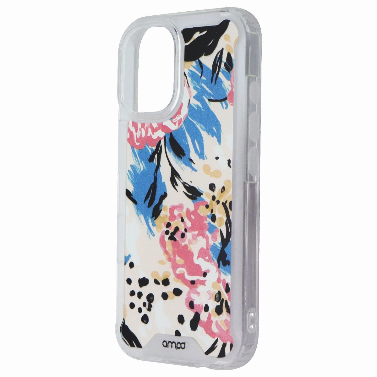 Ampd TRND Design Series Case for Apple iPhone 16 - Blue Flower Stylish Color Resistant Layer