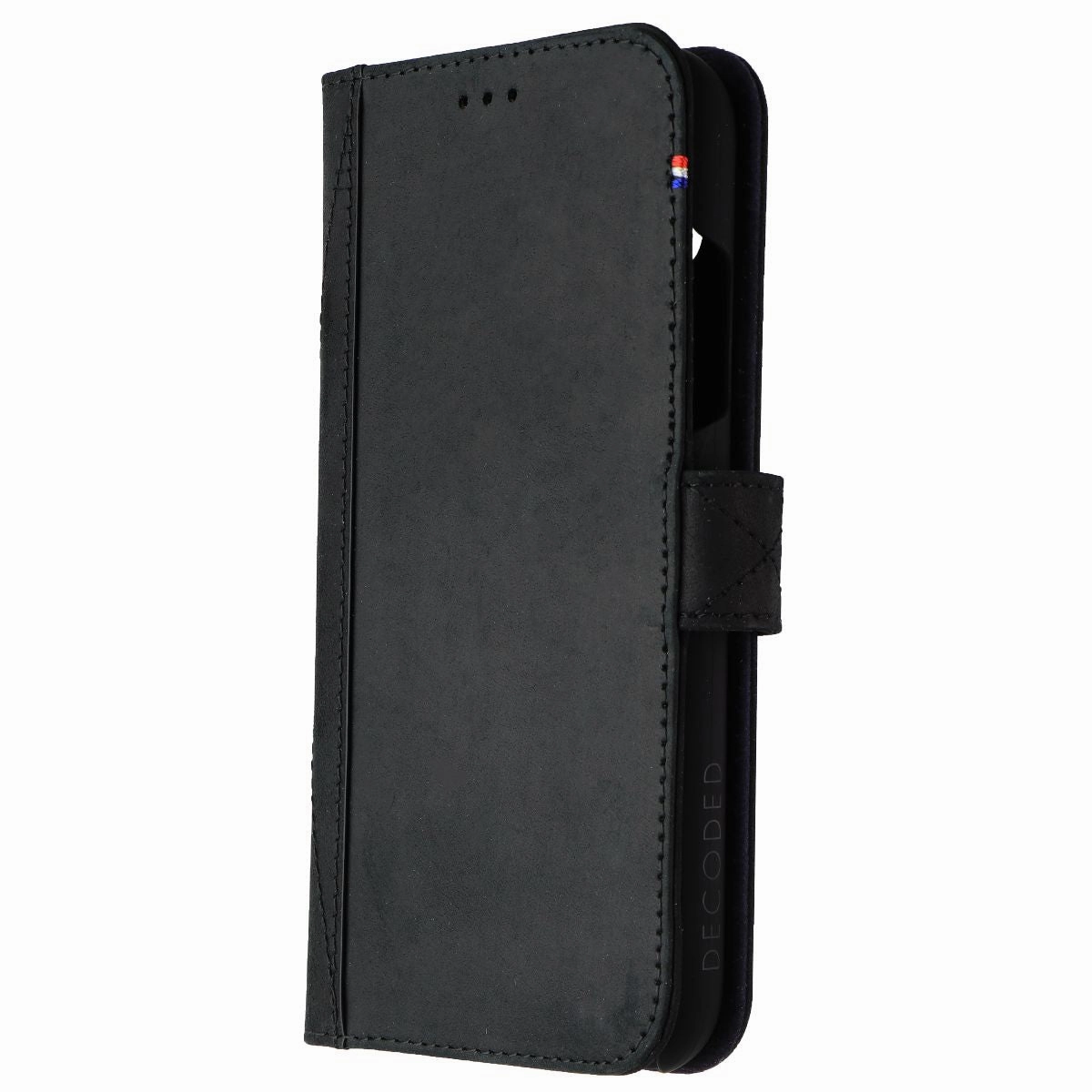 Matte Texture Design DECODED Leather 2-in-1 Wallet Case for Apple iPhone XR - Black