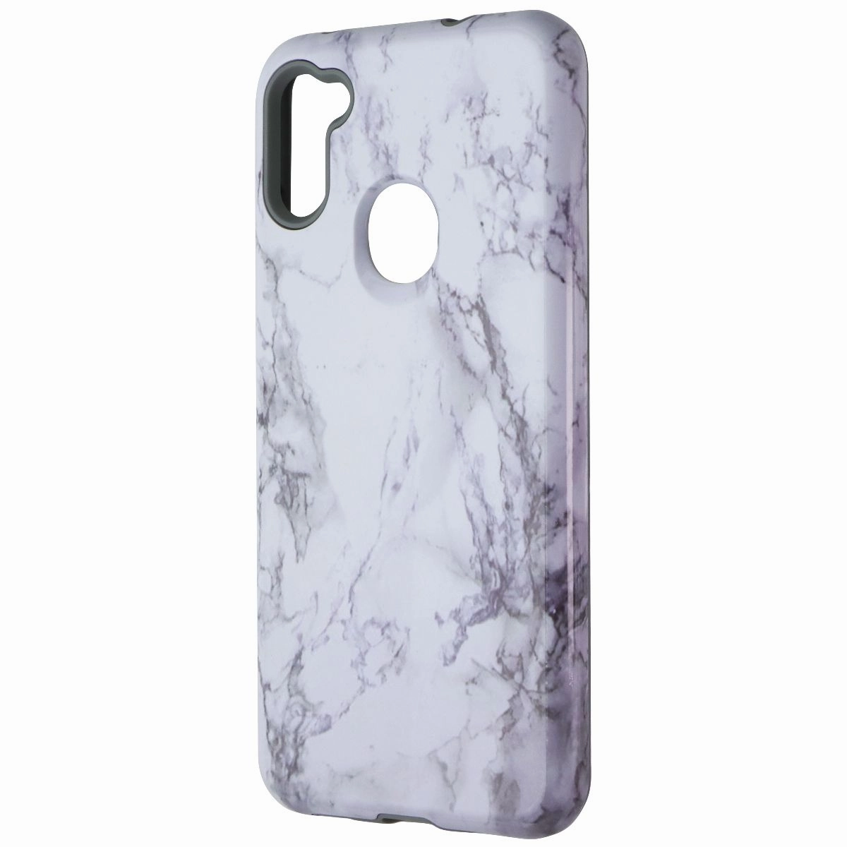 MyBat Fuse Hybrid Series Dual-Layer Case for Samsung Galaxy A11 - White Marble Premium Texture Elegant Texture