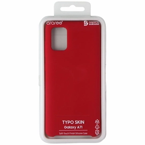 Araree Typo Skin Silicone Case for Samsung Galaxy A71 - Red Protective Structure Gloss Surface