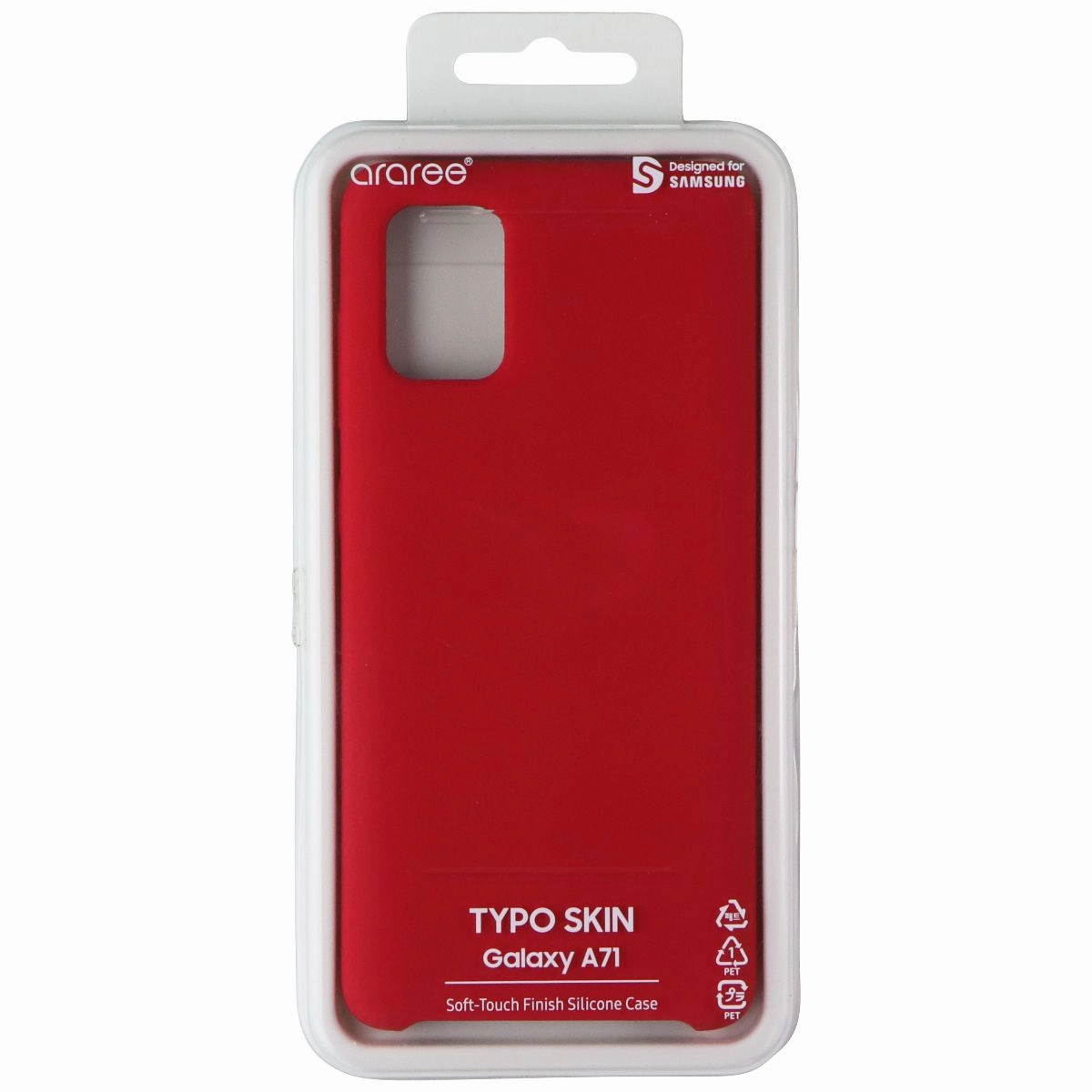 Araree Typo Skin Silicone Case for Samsung Galaxy A71 - Red Protective Structure Gloss Surface