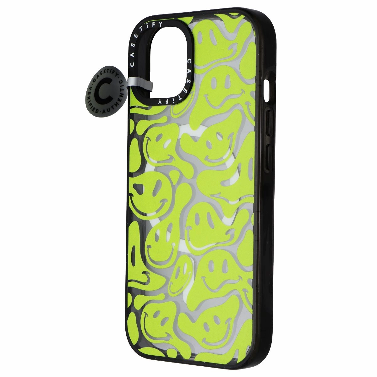 Casetify Impact Series Case for MagSafe for iPhone 15 - Acid Smiles Neon Green Stylish Look