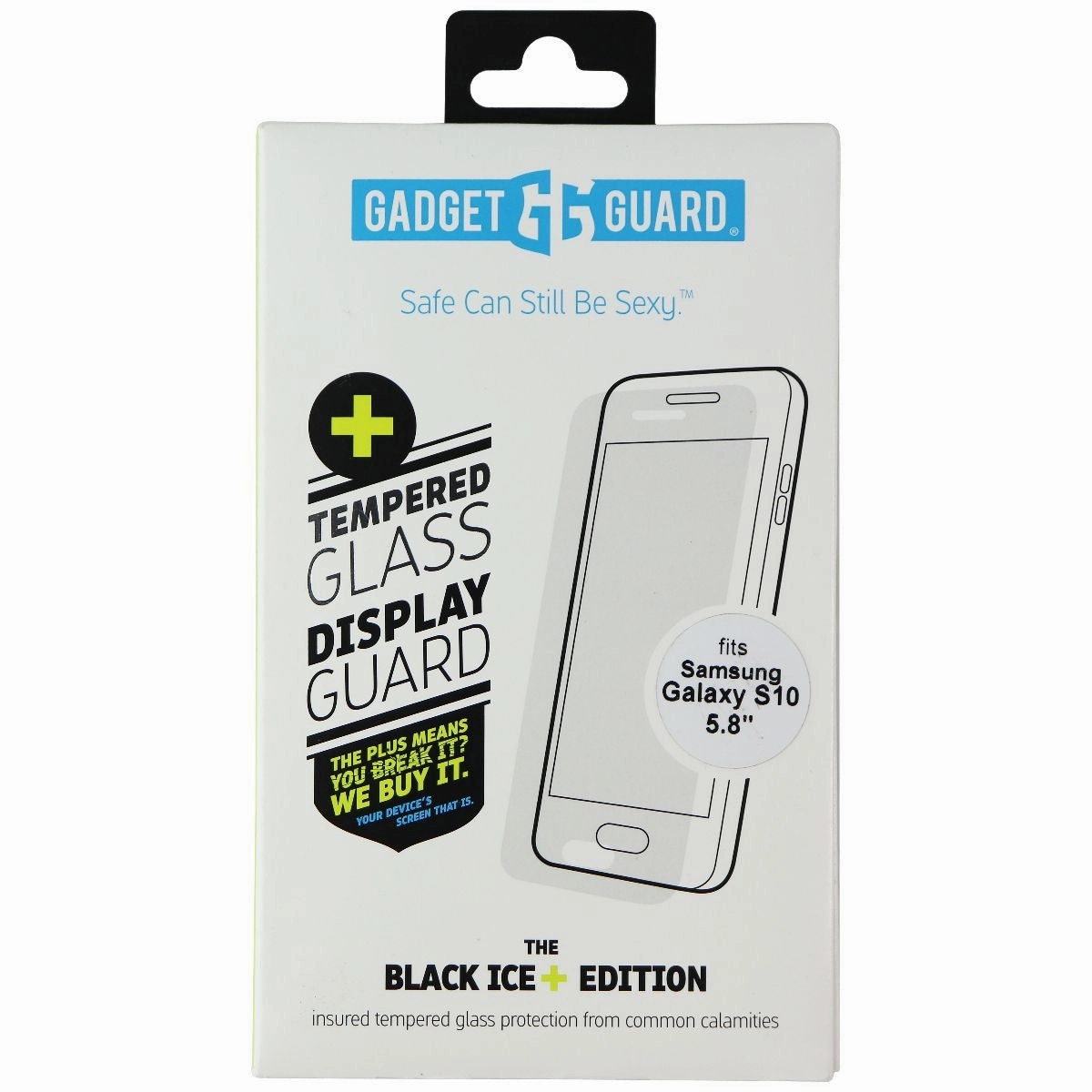 Gadget Guard Black Ice  Glass Screen Protector for Samsung Galaxy S10e gym workout phone shield
