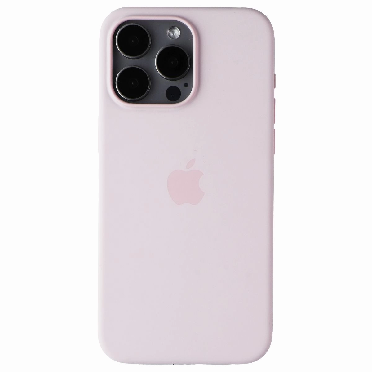Apple Official Silicone Case for MagSafe for iPhone 15 Pro Max - Light Pink Comfort Accessory Sleek Feel