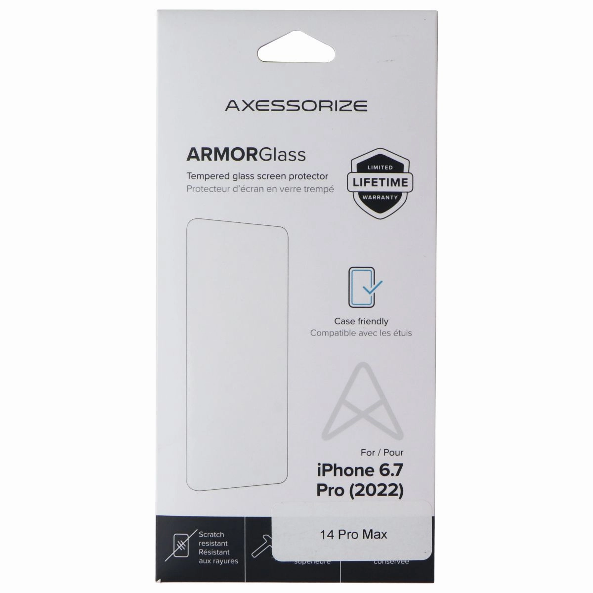 Axessorize ArmorGlass Tempered Glass for Apple iPhone 14 Pro Max Screen Protector Max lightweight protection film