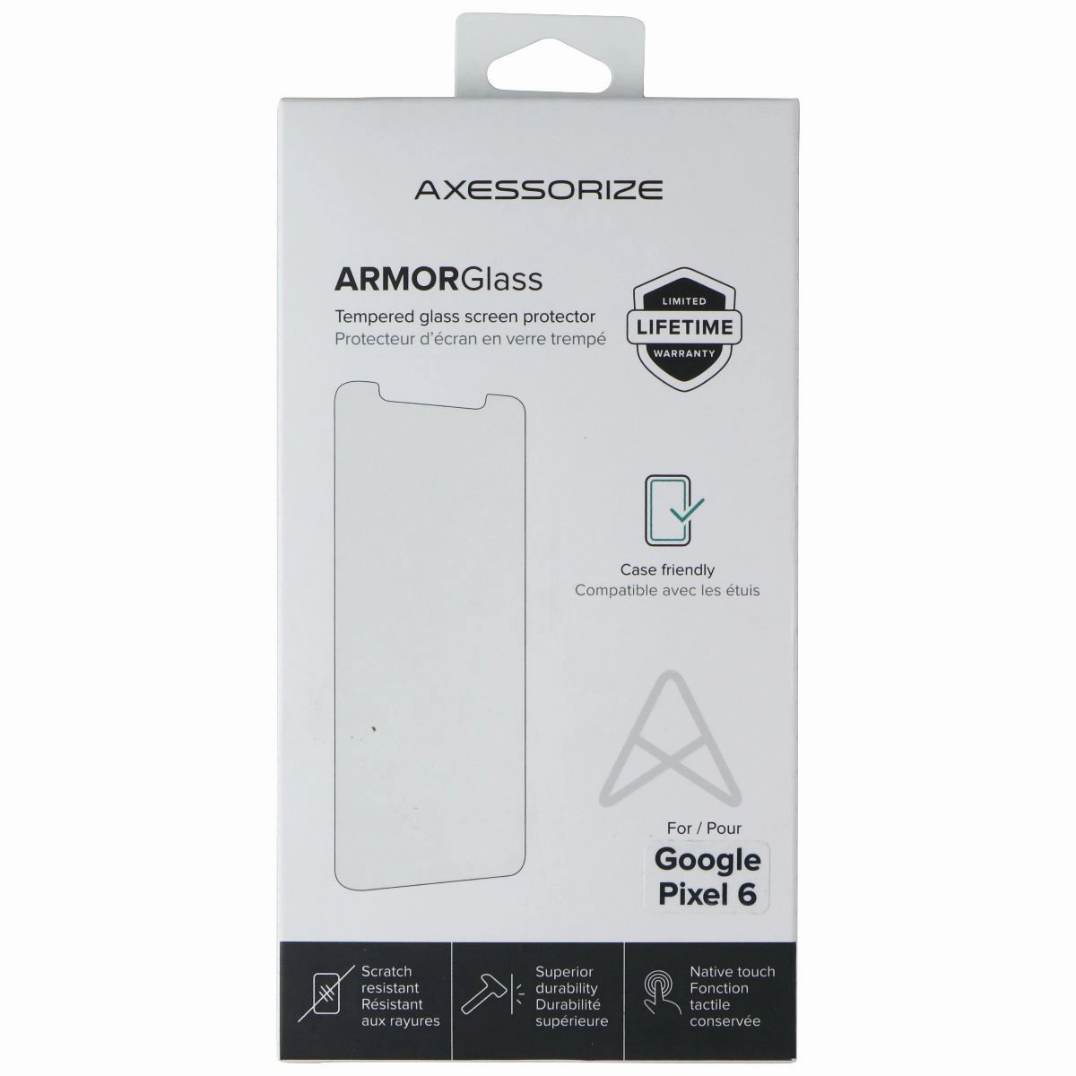 Screen Care Plus Axessorize Tempered Glass Screen Protector for Google Pixel 6 - Clear