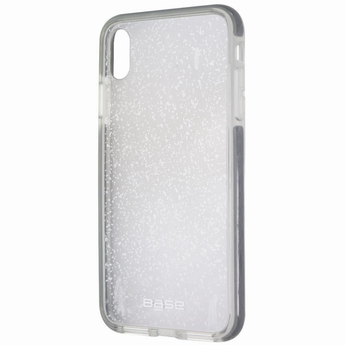 Base Border Line Series Case for Apple iPhone Xs Max - Clear/Gray Specks Flexible Detail Design Flexible Shell