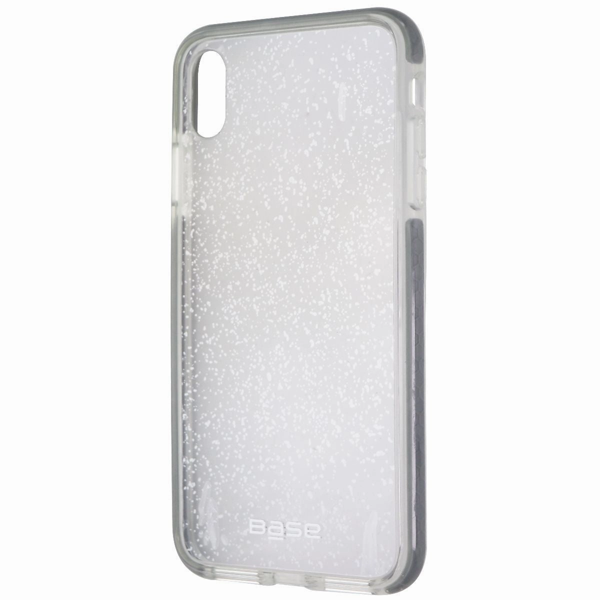 Base Border Line Series Case for Apple iPhone Xs Max - Clear/Gray Specks Smooth Surface Layer