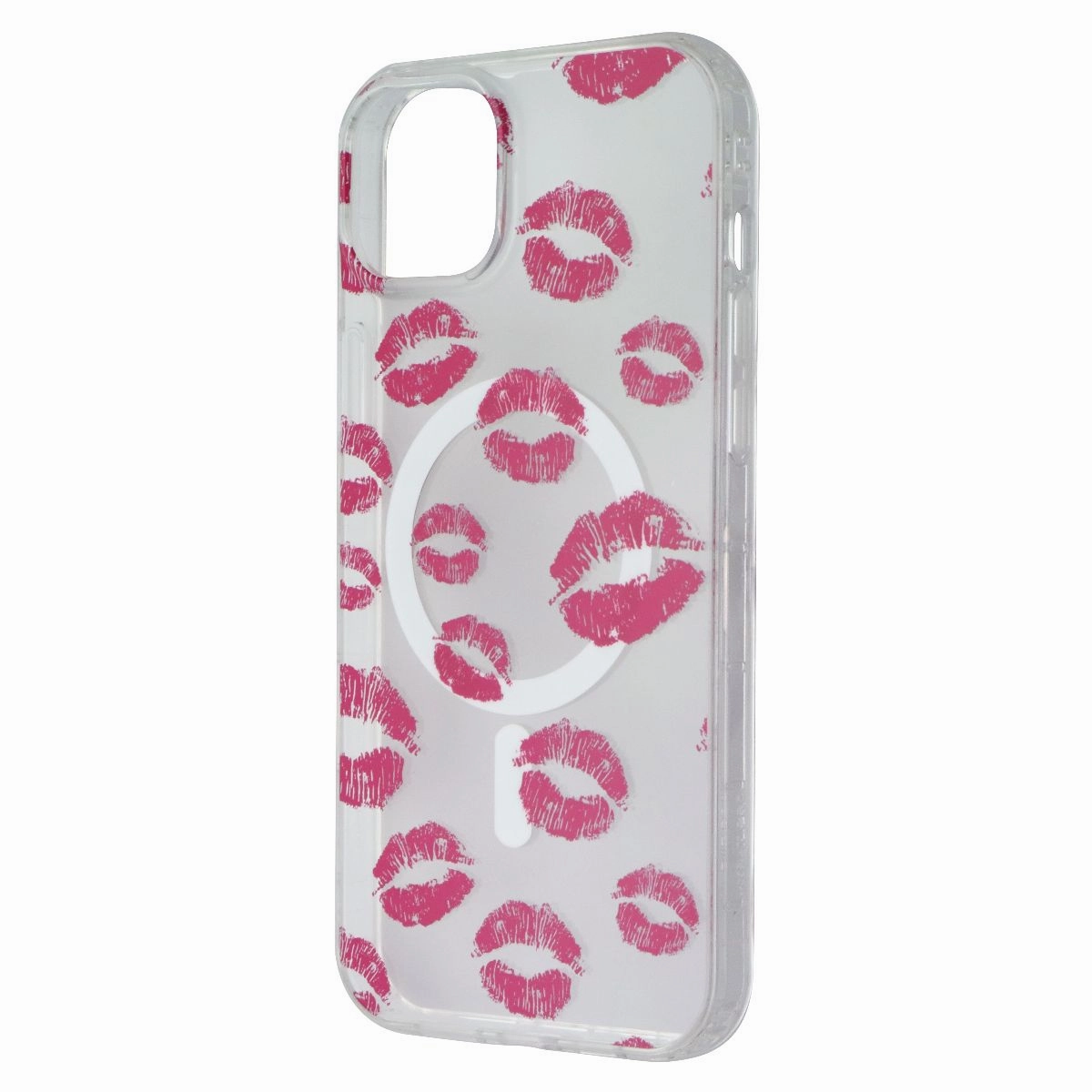 Durable Form Shock Resistant MyBat Pro Mood Series Hard Case for MagSafe for iPhone 15 Plus - Kisses/Clear