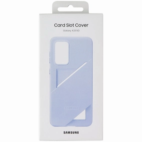 Durable Surface Design Compact Texture Layer Samsung Official Card Slot Cover Case for Galaxy A33 5G - Arctic Blue