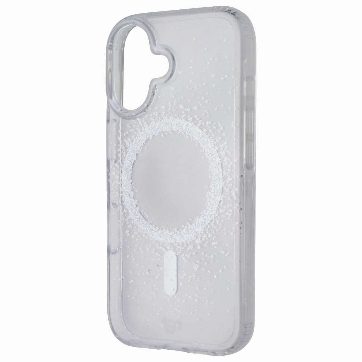Tech21 Evo Sparkle Series Case for MagSafe for Apple iPhone 16 - Clear/Silver Soft Silicone Rugged Surface Build