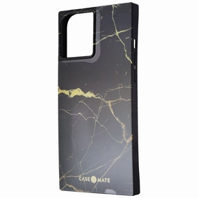 Case-Mate BLOX Series Rectangular Case for iPhone 12 Pro Max - Black Gold Marble Matte Coating Minimal Texture