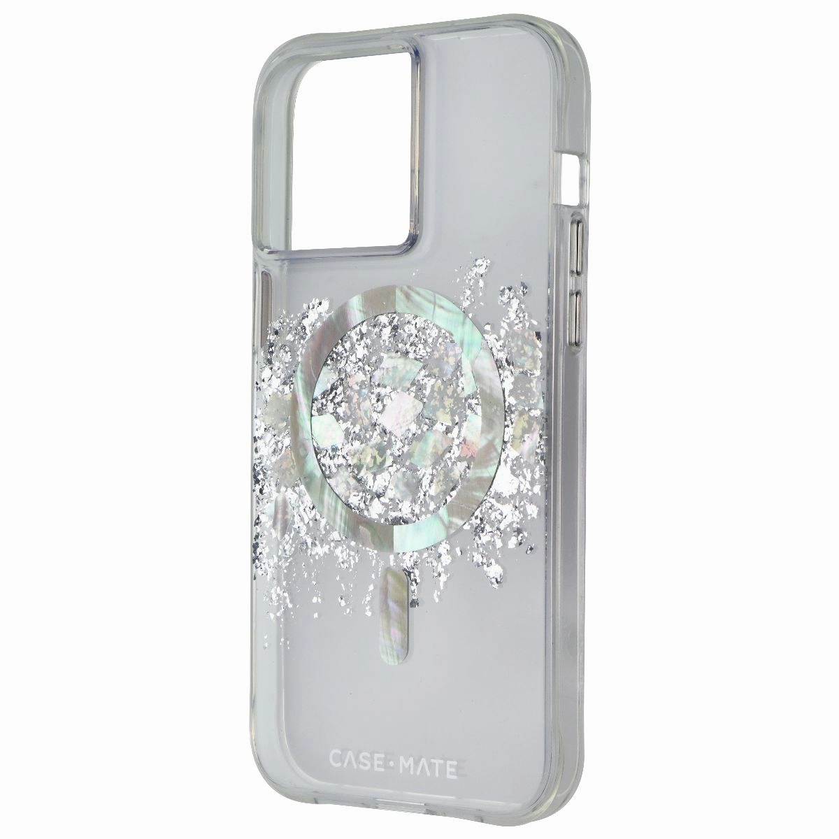 Soft coating Minimal Texture Layer Case-Mate Crystal Series Case for MagSafe for iPhone 15 Pro Max - Touch of Pearl