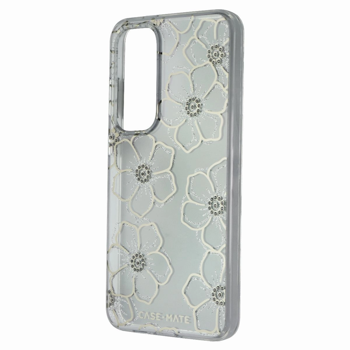 Flexible Material Luxury Edge Texture Case-Mate Hard Case for Samsung Galaxy S24 FE - Floral Gems
