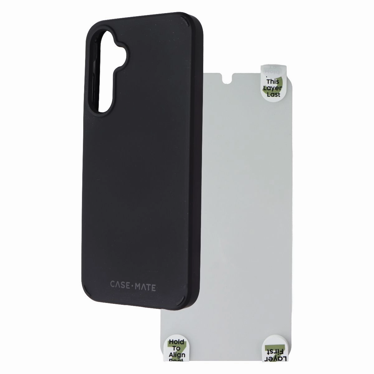 Case-Mate Protection Pack Case & Screen Protector for Galaxy A25 (5G) - Black Lightweight Shell Minimal Texture Layer