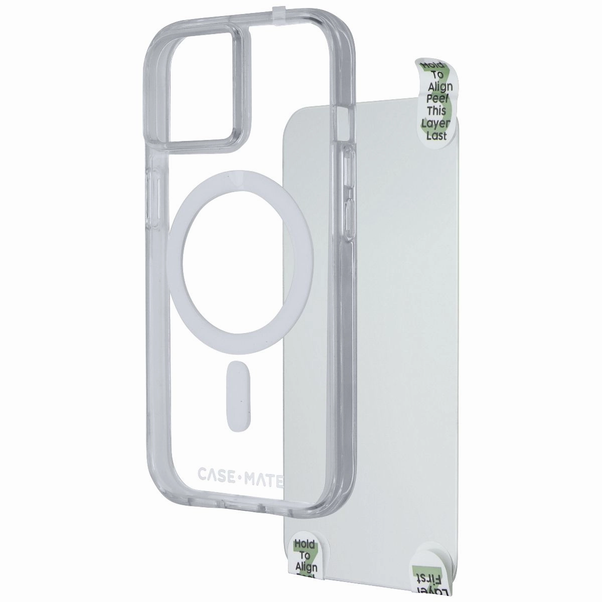 High protection Hand Feel Case-Mate Protection Pack Case & Screen Protector for iPhone 15/14/13 - Clear