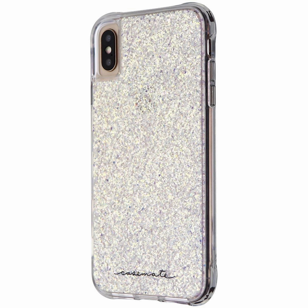 Durable Texture Layer Case-Mate Twinkle Series Hard Case for Apple iPhone XS Max - Stardust/Clear