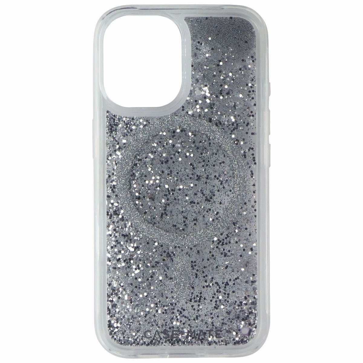 Fashion Look Protective Edge Layer Case-Mate Waterfall Case with MagSafe for Apple iPhone 16 - Silver Glitter