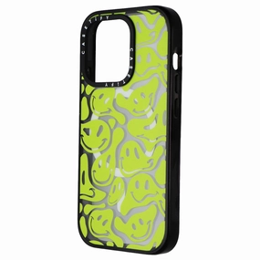 Classic Grip Modern Edge Layer CASETiFY Impact Case for MagSafe for Apple iPhone 15 Pro Acid Smiles Neon Green