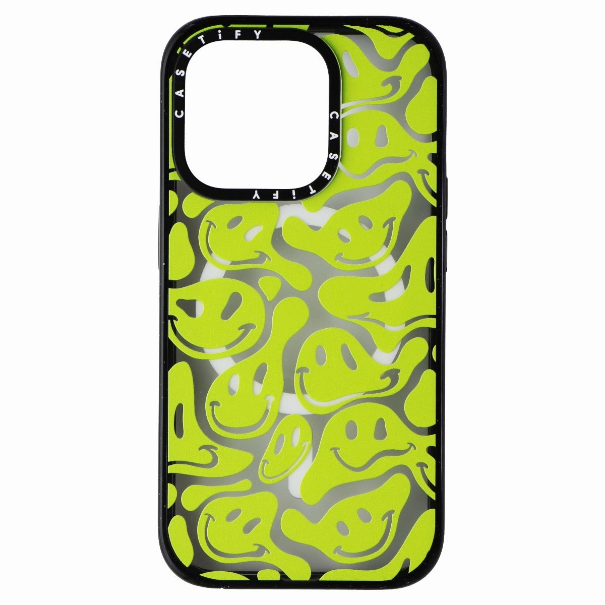CASETiFY Impact Case for MagSafe for Apple iPhone 15 Pro Acid Smiles Neon Green Luxury Appeal Port Protection