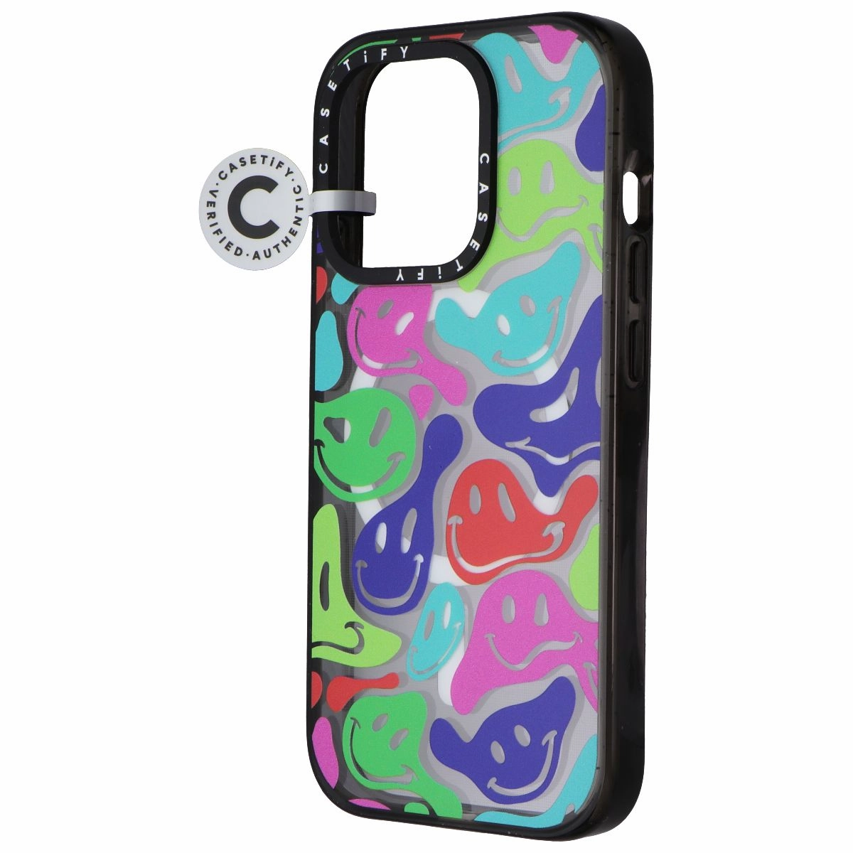 CASETiFY Impact Case for MagSafe for iPhone 15 Pro - Acid Smiles Multicolor Comfort Layer Texture