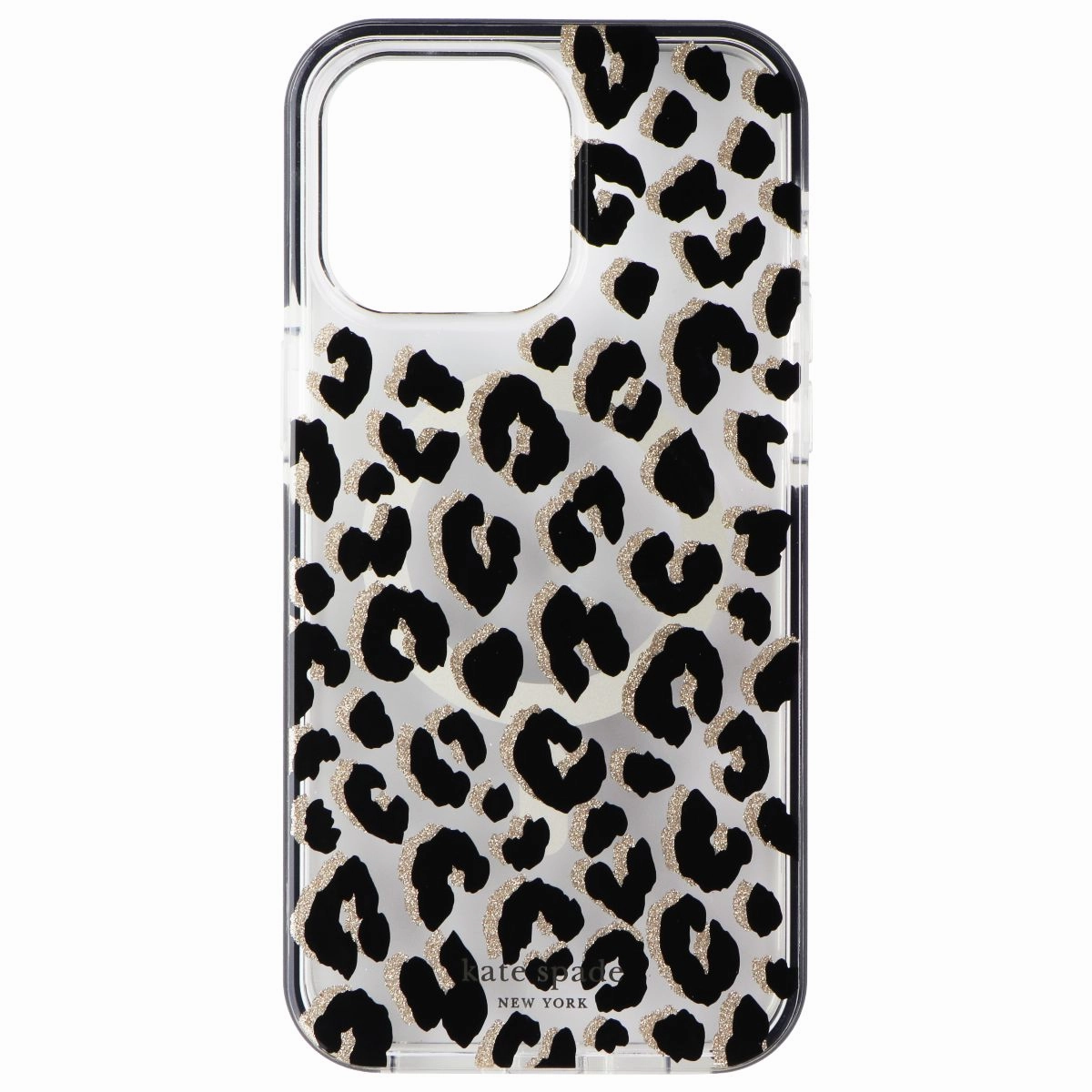 Kate Spade Defensive Hard Case for MagSafe for iPhone 15 Pro Max - City Leopard Edge Reinforced