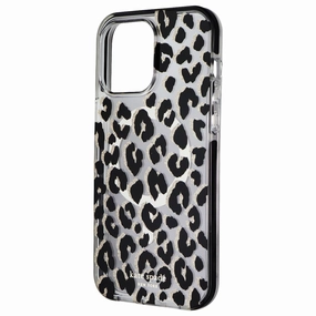 Kate Spade Defensive Hard Case for MagSafe for iPhone 15 Pro Max - City Leopard Elegant Craft Practical Look