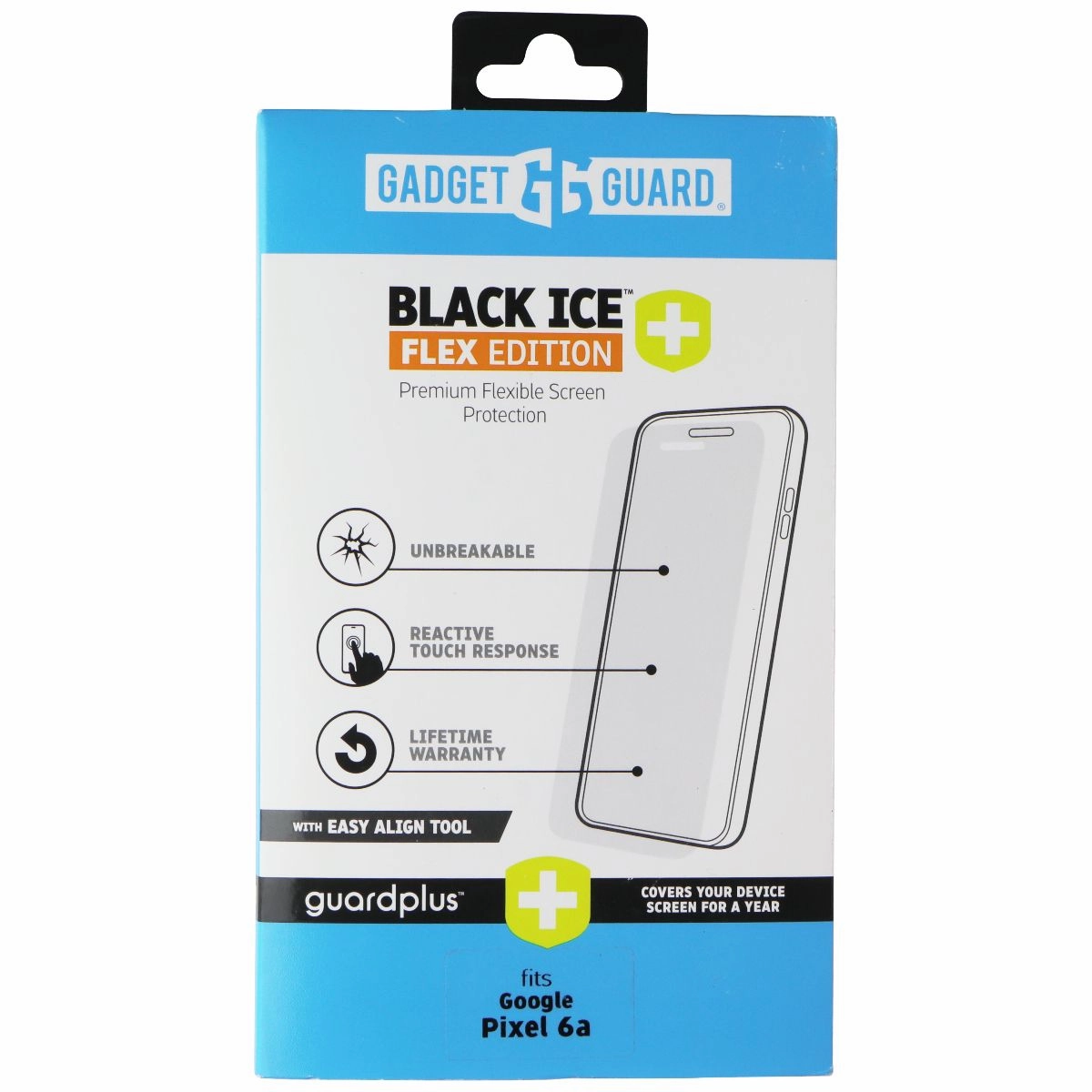 Gadget Guard Black Ice Flex Edition with Guard Plus for Google Pixel 6a Ultra HD Protector Bubble Free Shield