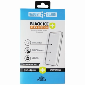 Gadget Guard Black Ice Flex Edition with Guard Plus for Google Pixel 6a Ultra HD Protector Bubble Free Shield