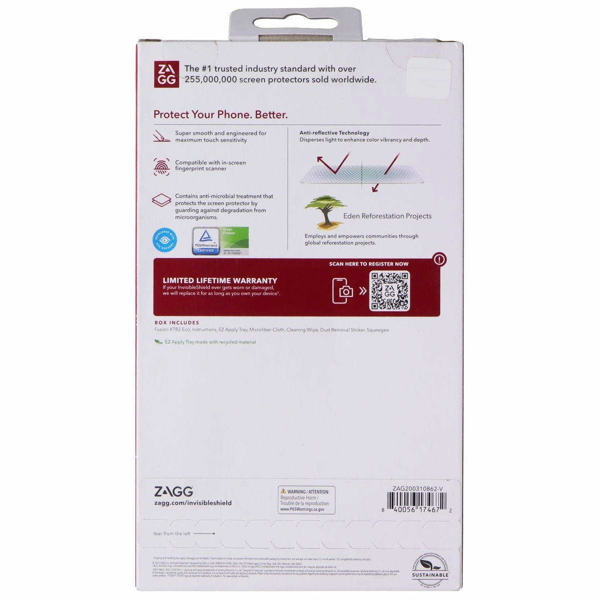 ZAGG Invisible Shield Fusion XTR2 Eco Screen Protector for Samsung Galaxy S23  Nano Guard Ultra Max