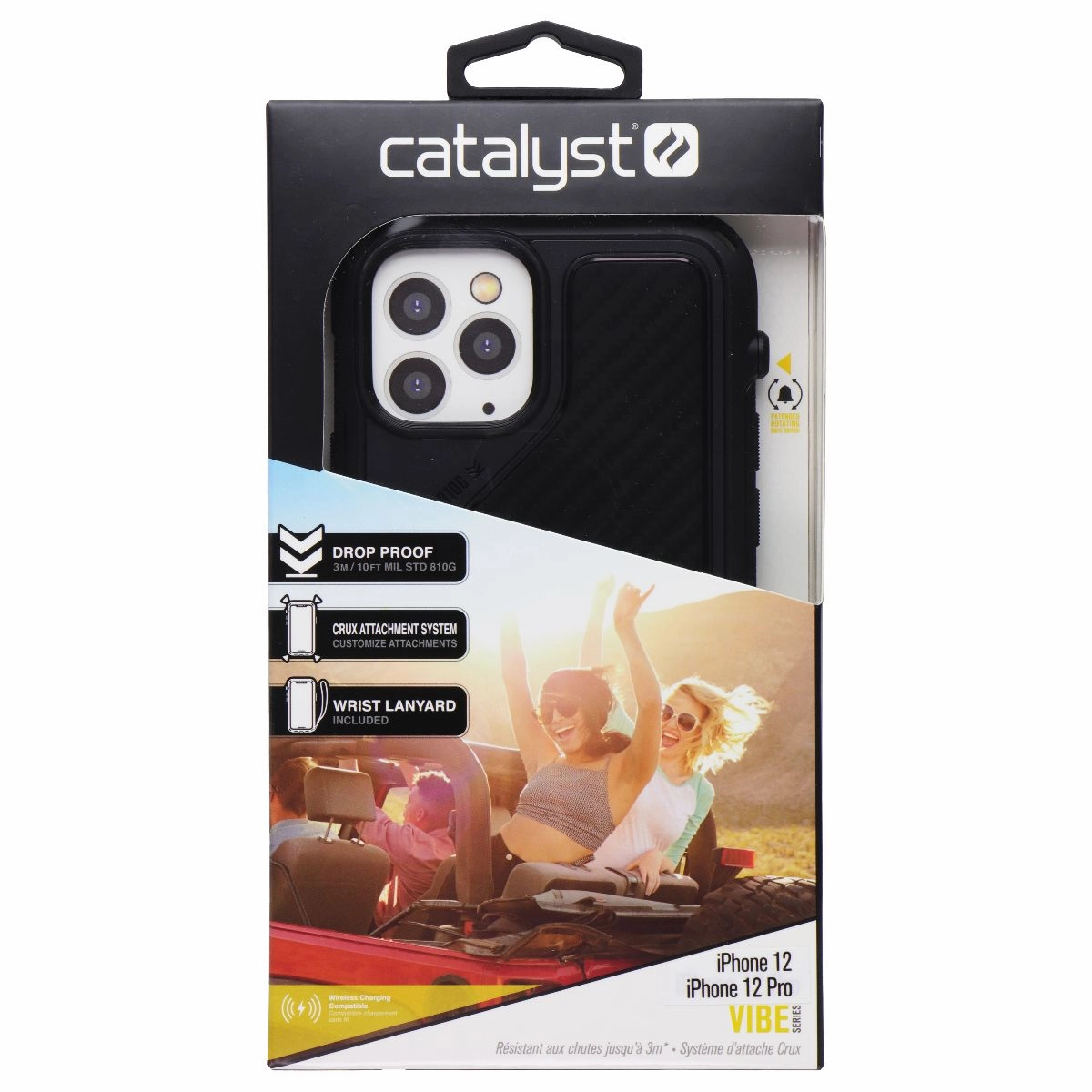 Elegant Design Layer Catalyst Vibe Series Case for Apple iPhone 12 Pro / iPhone 12 - Stealth Black