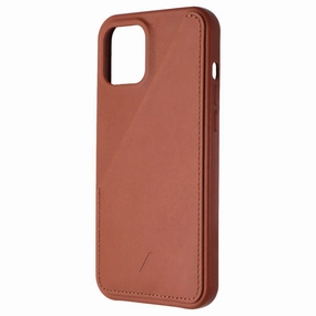 Shock Layer Stylish Detail Layer Native Union Clic Card Case for Apple iPhone 12 Pro Max - Tan Leather