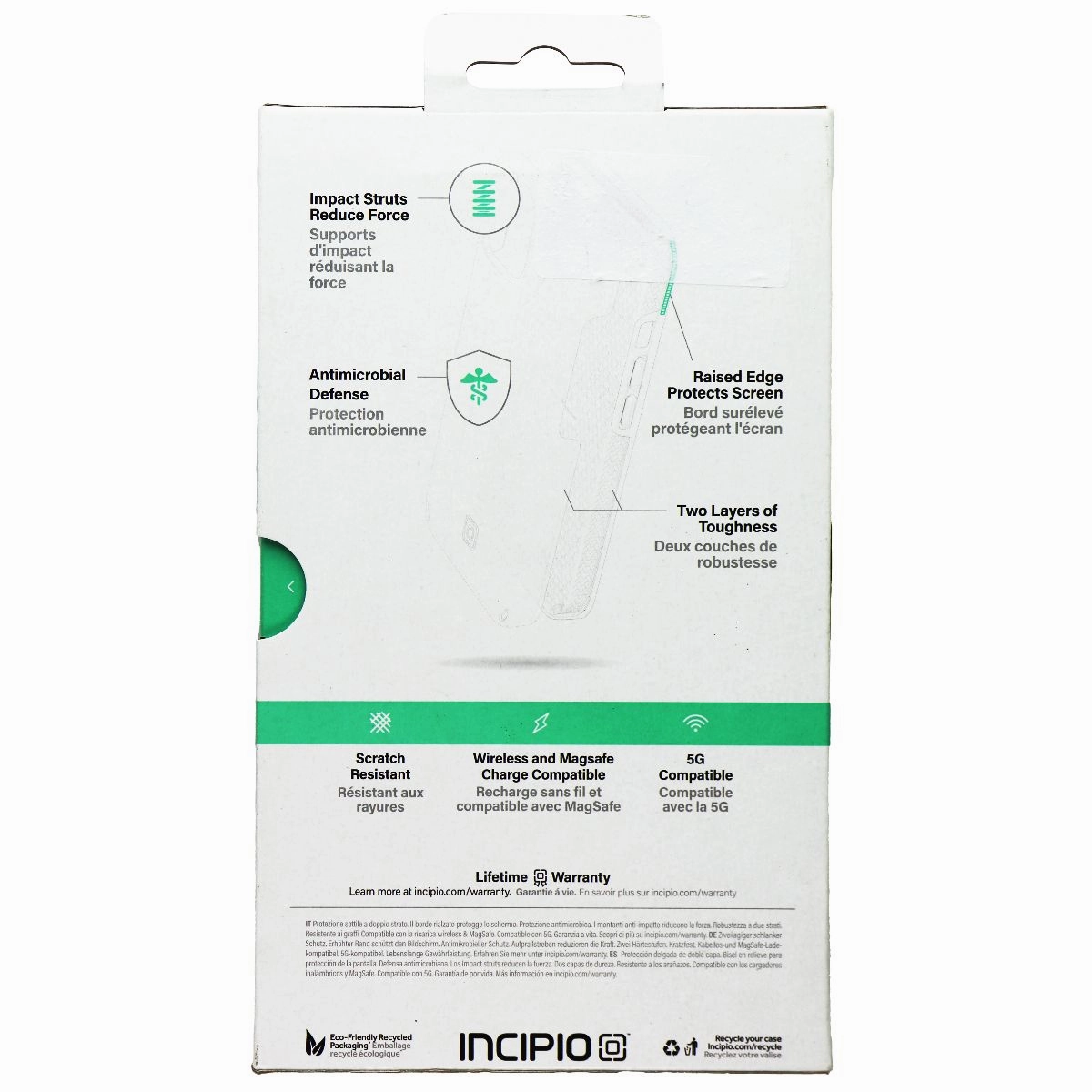 Smooth Grip Layer Incipio Duo Dual-Layer Slim Series Case for Apple iPhone 14 Plus - Clear