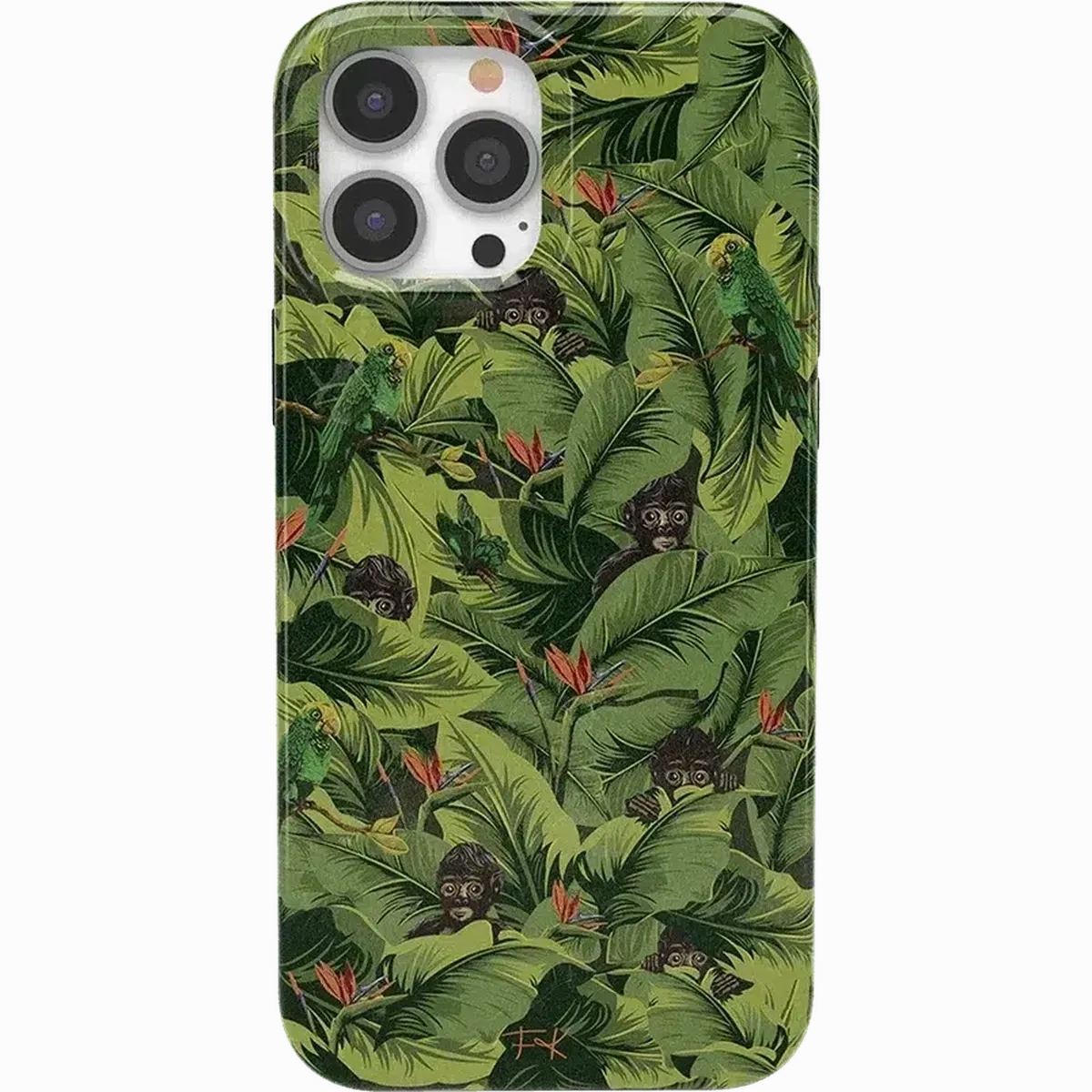 Rugged Finish Sneaky Monkeys | Frida Kahlo Jungle Floral Case