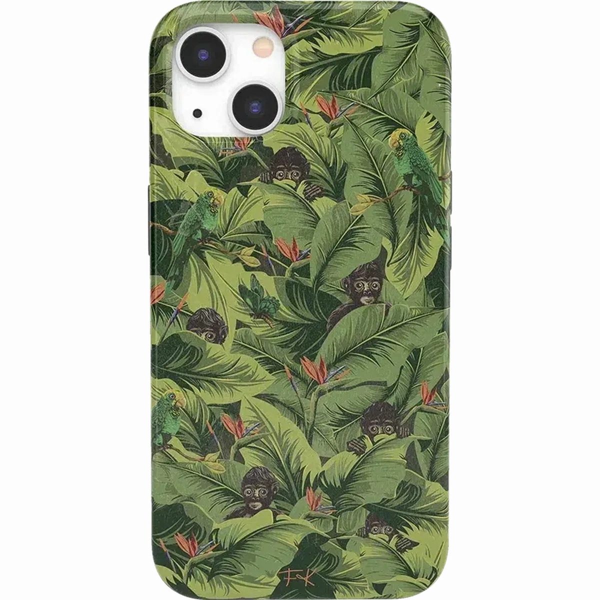Smooth Feel Surface Premium Detail Finish Sneaky Monkeys | Frida Kahlo Jungle Floral Case